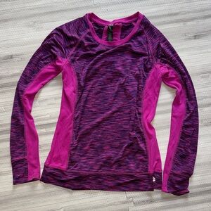 RBX Women's Fuchsia and Plum Long Sleeve Top